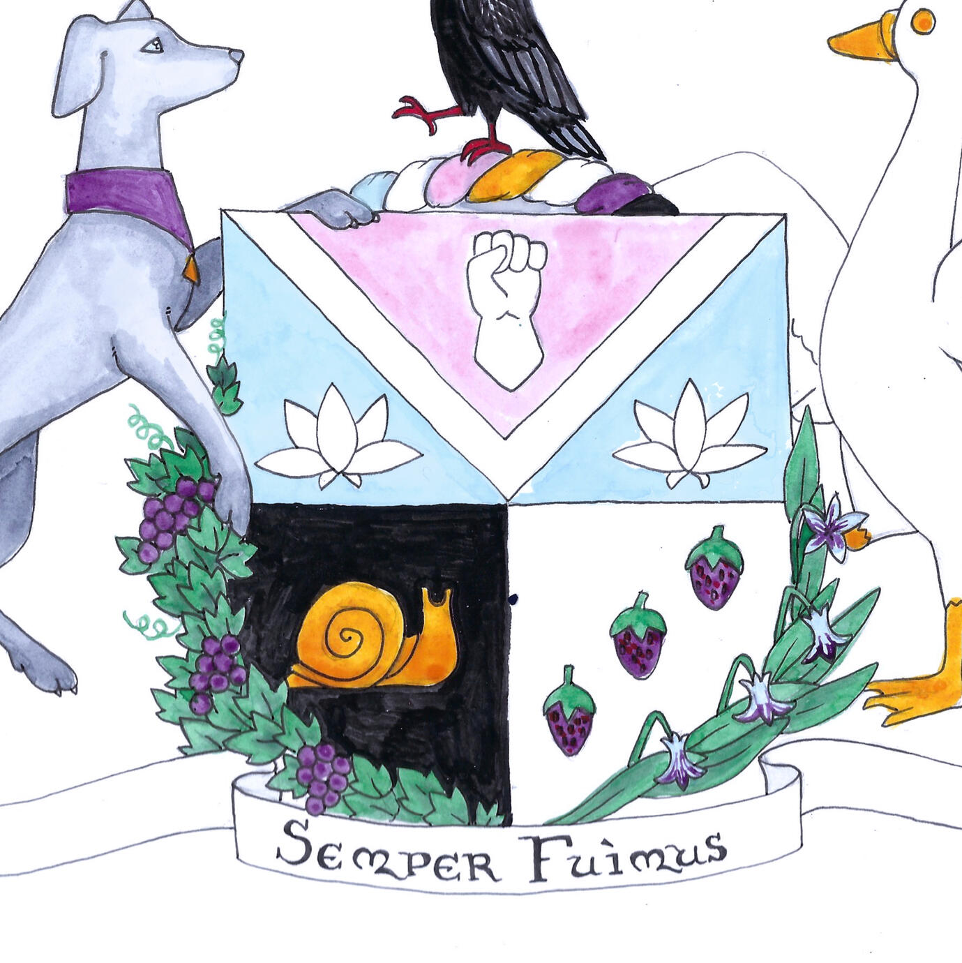 trans pride coat of arms